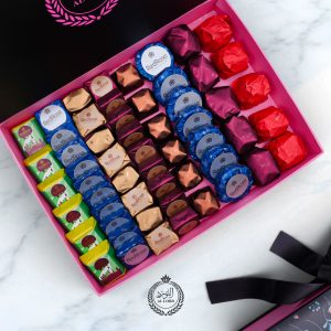 PREMIUM Redrose Schokolade Box mit Geschenk-Tragetasche